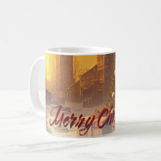 Apokalyptische Weihnachtsmotif, mit Geschenken Kaffeetasse