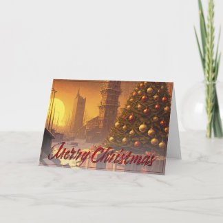 Apokalyptische Weihnachtsmotif, mit Geschenken Karte