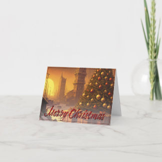 Apokalyptische Weihnachtsmotif, mit Geschenken Karte