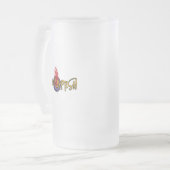 Apokalyptischer Frostierter Becher Mattglas Bierglas (Vorderseite Links)