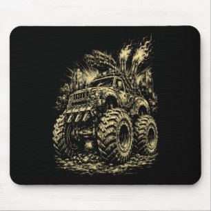 Apokalyptischer Monstertruck in Ruinen Mousepad