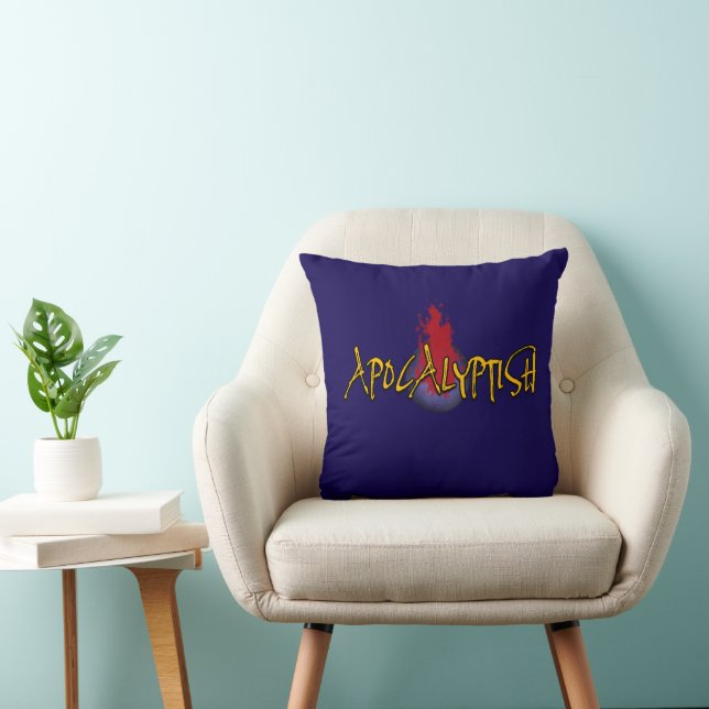 Apokalyptischer Planet Logo Kissen (Stuhl )