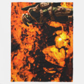 APOKALYPTISCHER ROBOTER FLEECEDECKE (Vorderseite)