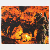 APOKALYPTISCHER ROBOTER FLEECEDECKE (Vorderseite (Horizontal))