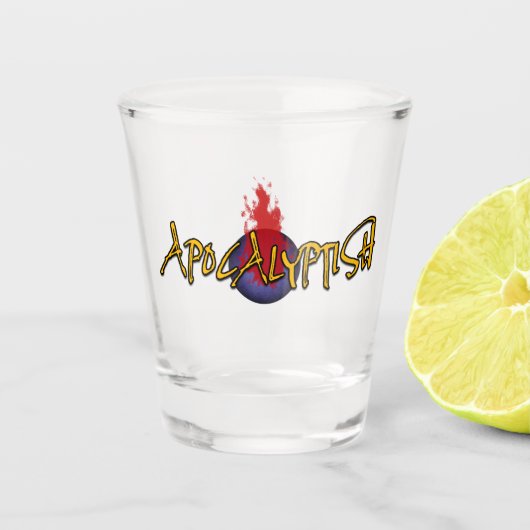 Apokalyptisches Shotglas Schnapsglas (Vorderseite)