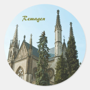 Apollinaris Church in Remagen, Deutschland Runder Aufkleber