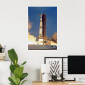 Apollo1 Saturn V Raketenstart Historischer Mond Poster (Heimbüro)