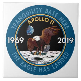 Apollo 11 50-Jährige Mission Patch Insignien Fliese