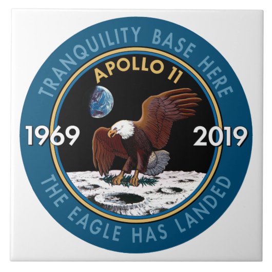 Apollo 11 50-Jährige Mission Patch Insignien Fliese (Vorderseite)
