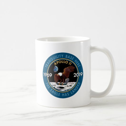 Apollo 11 50-Jährige Mission Patch Insignien Kaffeetasse (Rechts)