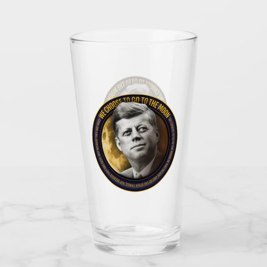 Apollo 11 50 Jubiläum JFK Wir wählen Sprache Glas (Vorderseite)
