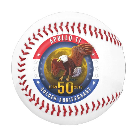 Apollo 11 50 Jubiläum Patriotic Moon Eagle - Baseball (Vorderseite Links)