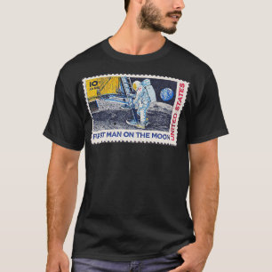 Apollo 11 50th First Man on the Moon Briefmarke Re T-Shirt