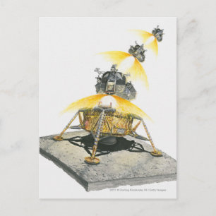 Apollo 11 Adlermodul ab Mond Postkarte