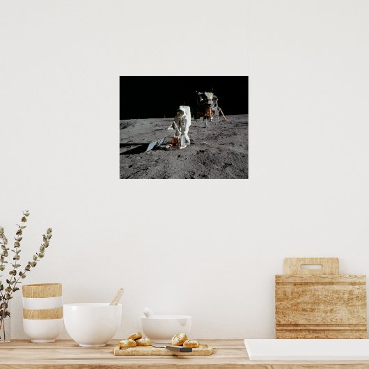 Apollo 11 Astronaut- und Mondmodul "Adler" Poster (Küche)