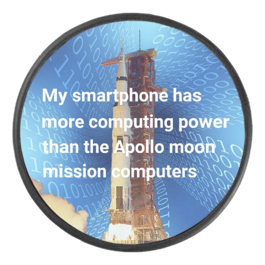 Apollo 11 Computing Power Eishockey Puck (Vorderseite)