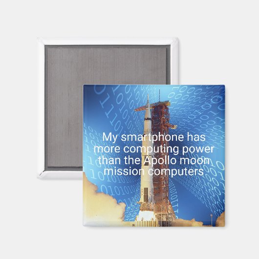 Apollo 11 Computing Power Magnet (Vorderseite/Rückseite)