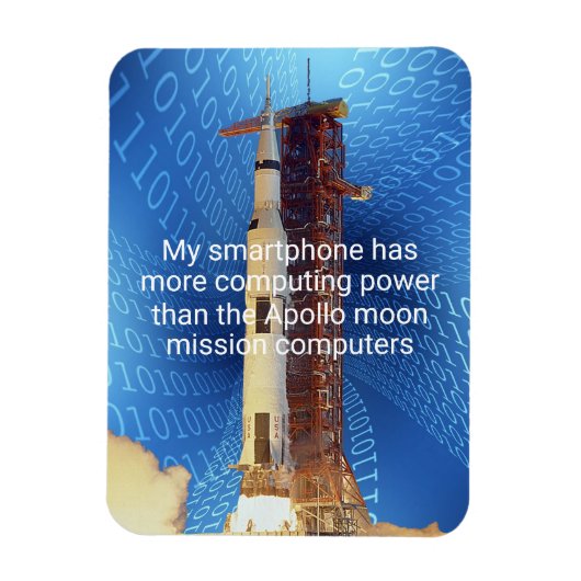 Apollo 11 Computing Power Magnet (Vertikal)
