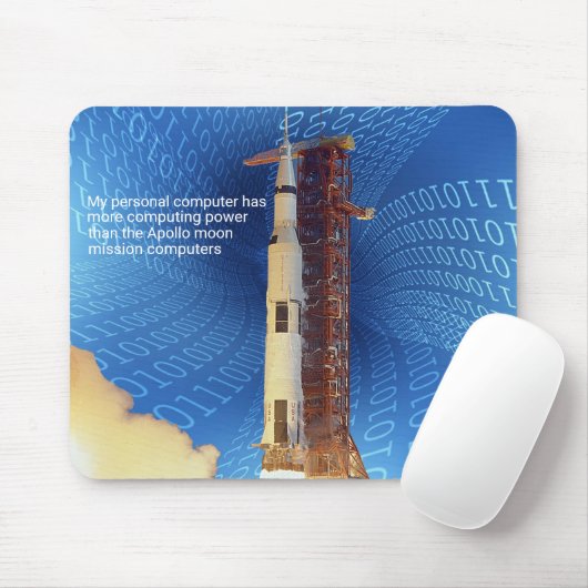 Apollo 11 Computing Power Mousepad (Mit Mouse)