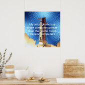 Apollo 11 Computing Power Poster (Küche)