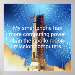 Apollo 11 Computing Power Poster