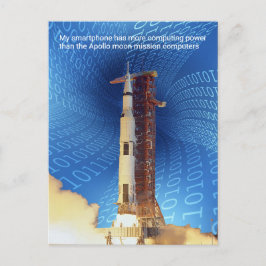 Apollo 11 Computing Power Postkarte