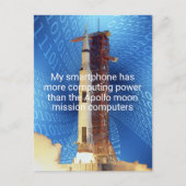 Apollo 11 Computing Power Postkarte (Vorderseite)