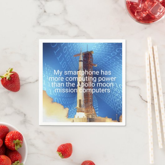 Apollo 11 Computing Power Serviette (Beispiel)