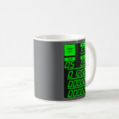 Apollo 11 DSKY Elektrolumineszenz-Anzeige - Kaffeetasse (VorderseiteRechts)