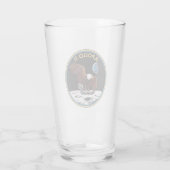 Apollo 11 Emblem Glas (Rückseite)