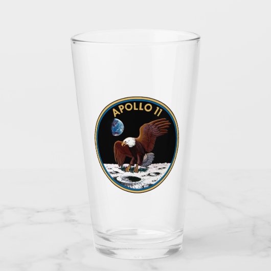 Apollo 11 Emblem Glas (Vorderseite)