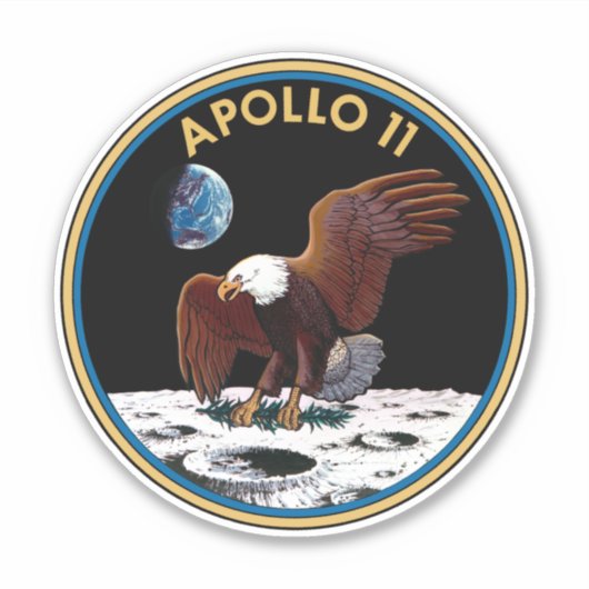 Apollo 11-Insignien Aufkleber (Vorderseite)