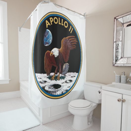 Apollo 11-Insignien Duschvorhang (Beispiel)