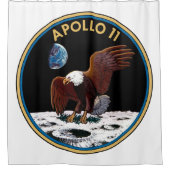 Apollo 11-Insignien Duschvorhang (Vorderseite)