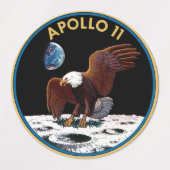 Apollo 11-Insignien Etiketten (Design 2)