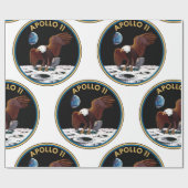 Apollo 11-Insignien Geschenkpapier (Flach)