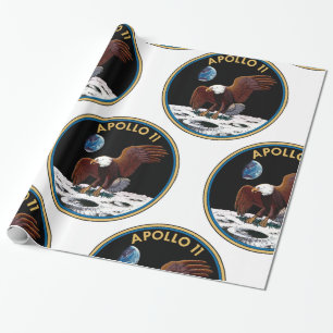 Apollo 11-Insignien Geschenkpapier