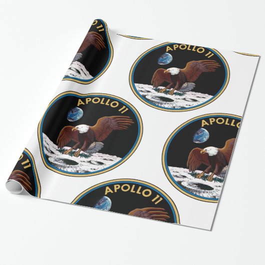Apollo 11-Insignien Geschenkpapier (Ungerollt)