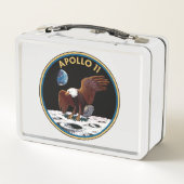 Apollo 11-Insignien Metall Brotdose (Rückseite)