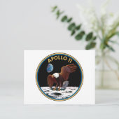 Apollo 11-Insignien Postkarte (Stehend Vorderseite)