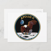 Apollo 11-Insignien Postkarte (Vorne/Hinten)