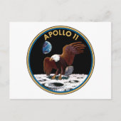 Apollo 11-Insignien Postkarte (Vorderseite)