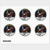 Apollo 11-Insignien Quadratischer Aufkleber (Blatt)