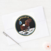 Apollo 11-Insignien Quadratischer Aufkleber (Umschlag)