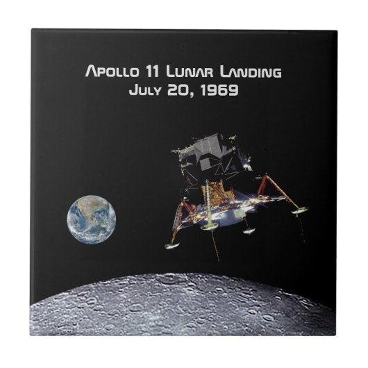 Apollo 11 Lunar Landing Fliese (Vorderseite)
