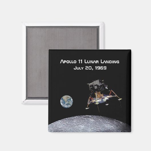 Apollo 11 Lunar Landing Magnet (Vorderseite/Rückseite)