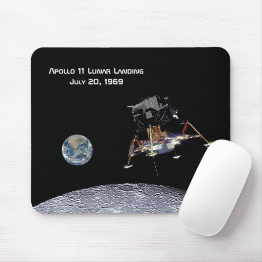 Apollo 11 Lunar Landing Mousepad (Mit Mouse)