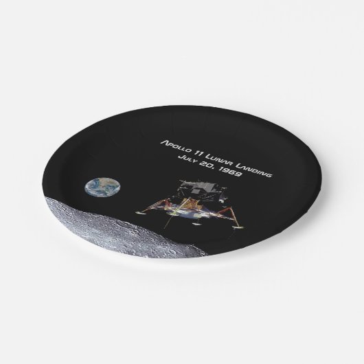 Apollo 11 Lunar Landing Pappteller (Schrägansicht)