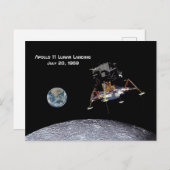Apollo 11 Lunar Landing Postkarte (Vorne/Hinten)
