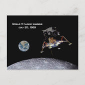 Apollo 11 Lunar Landing Postkarte (Vorderseite)